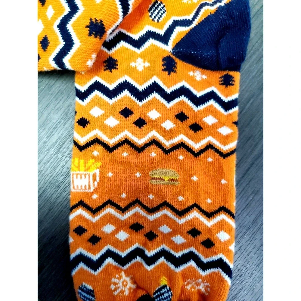 Whataburger Socks‎ Novelty Orange/White/Navy Holiday One Size Fits Most New
